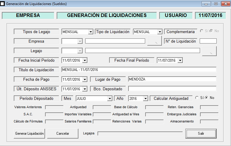 ERP Naitiva - Liquidacion de Sueldos